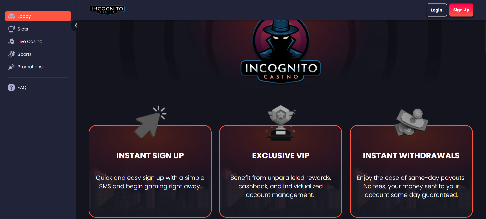 Incognito Casino review